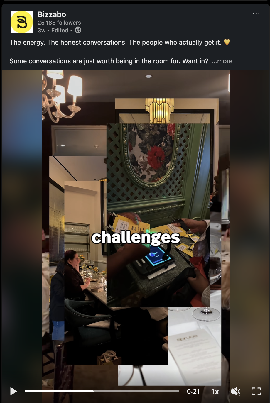 Bizzy Dinners post screenshot