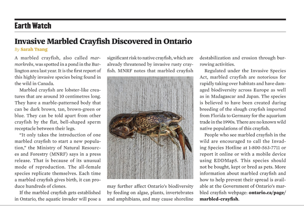 ON Nature magazine, Spring 2024, pages 16–17
